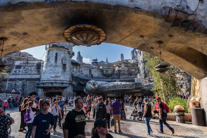 Millennium Falcon under a bridge