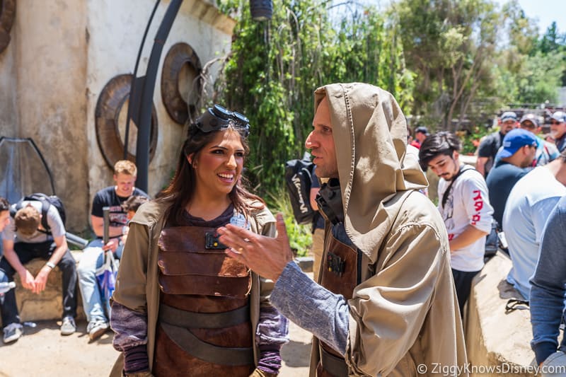 Star Wars Galaxy's Edge cast members in action