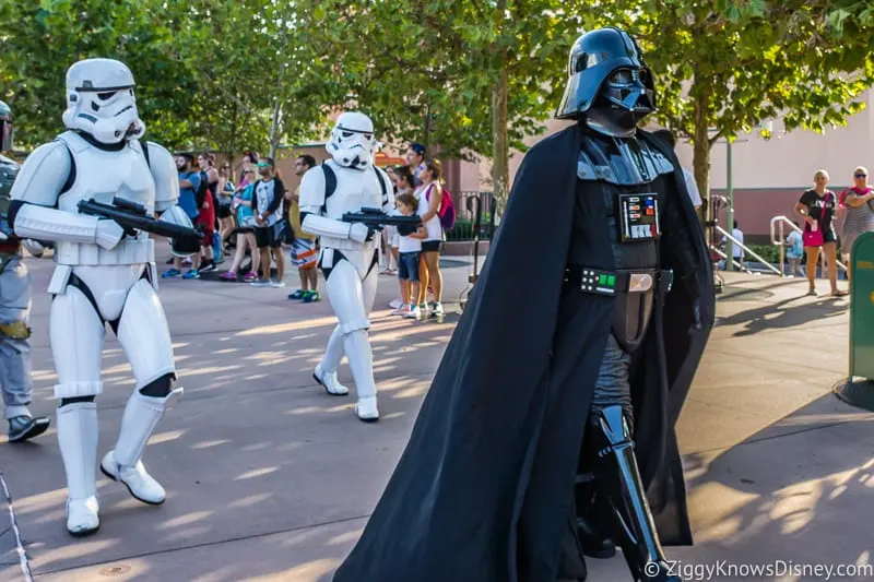 Darth Vader marching in Disney's Hollywood Studios