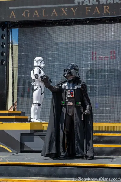 Darth Vader on stage in Disney's Hollywood Studios