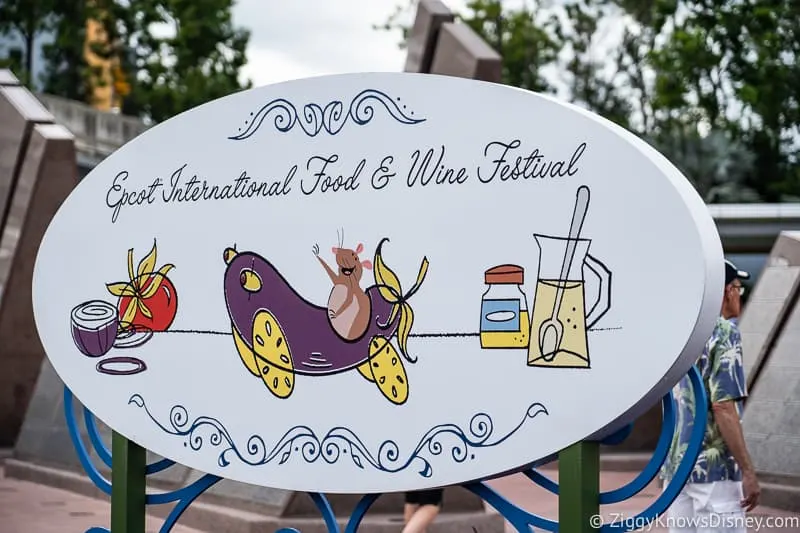 welcome sign for Epcot food and wine festival