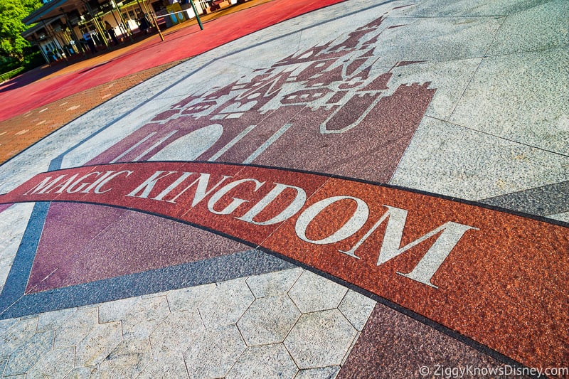 Magic Kingdom entrance floor sign