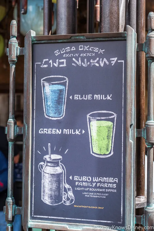 Blue Green Milk Menu Milk Stand