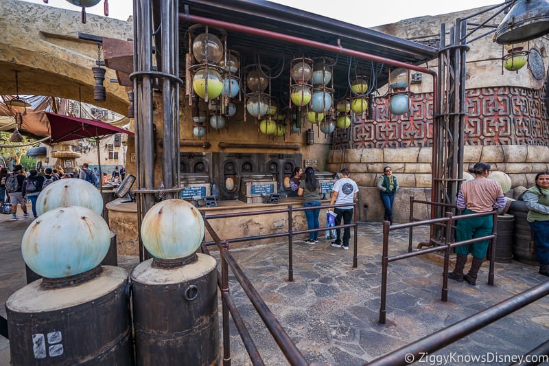 in line for Milk Stand Galaxy's Edge