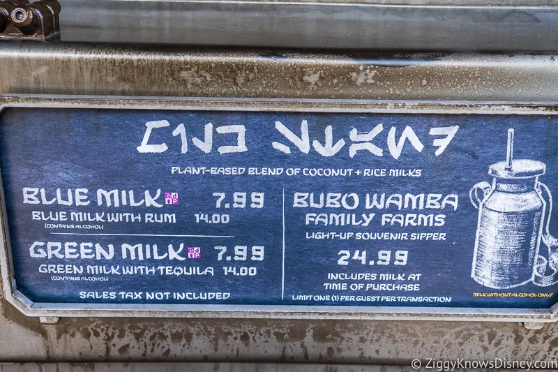 The Milk Stand Menu Galaxy's Edge