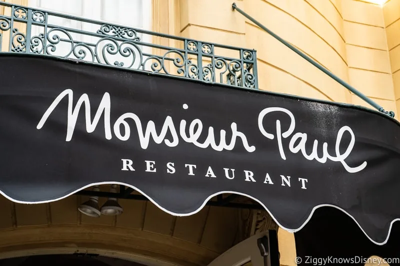 Monsieur Paul entrance sign