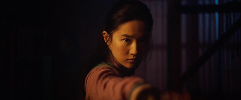 in dark room live action Mulan trailer