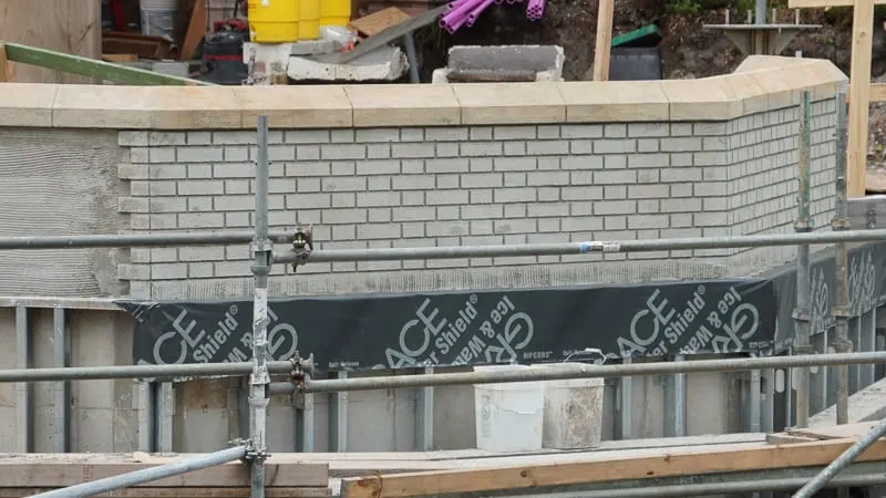 Magic Kingdom Sidewalk Expansion July 2019 wall bricks