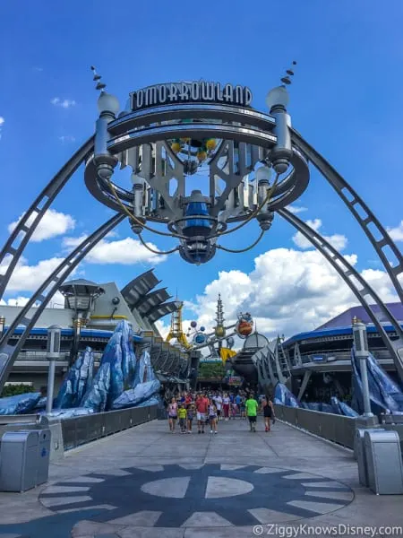 Tomorrowland Entrance and sign Magic Kingdom