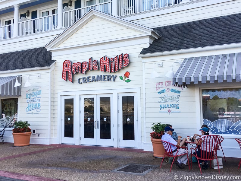 Outside Ample Hills Creamery Disney's Boardwalk