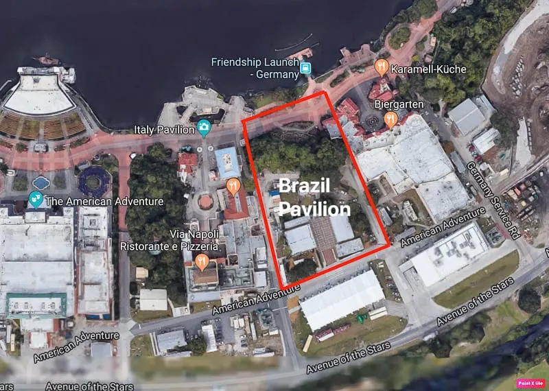 Brazil Pavilion Epcot Map