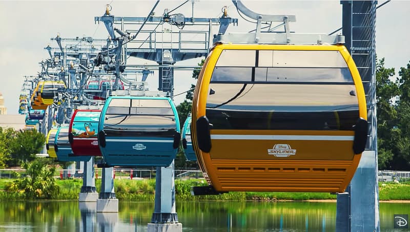 Disney Skyliner over water