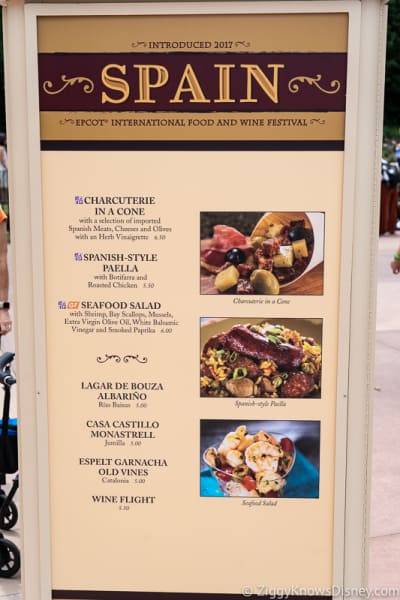 2019 Epcot Food and Wine Festival Menus Spain