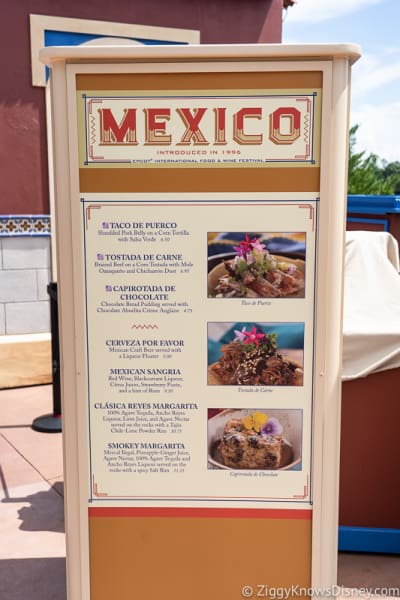 2019 Epcot Food and Wine Festival Menus Mexico