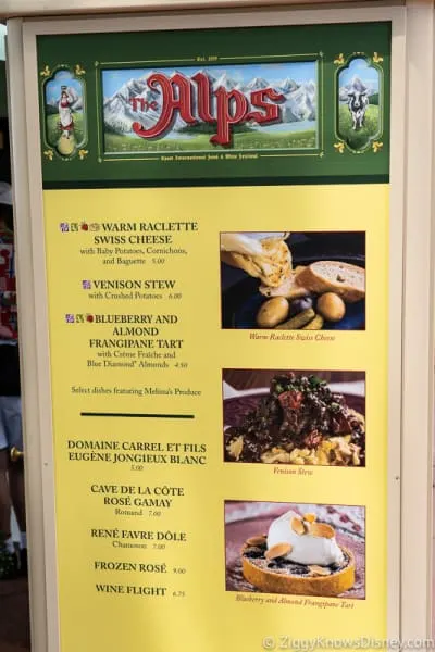 2019 Epcot Food and Wine Festival Menus The Alps
