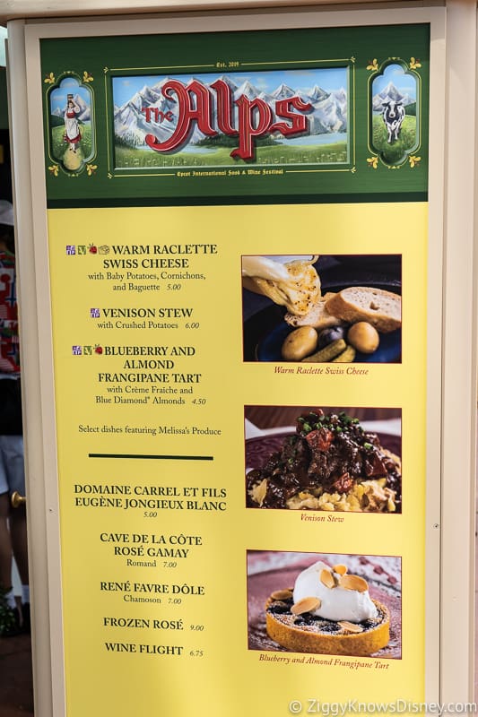 REVIEW: The Alps - 2019 Epcot Food and Wine Festival | Menu, Prices