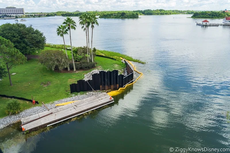 walls up for Grand Floridian Walkway update august 2019 