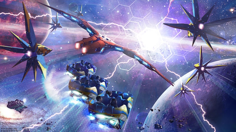 Guardians of the Galaxy Cosmic Rewind roller coaster in Epcot