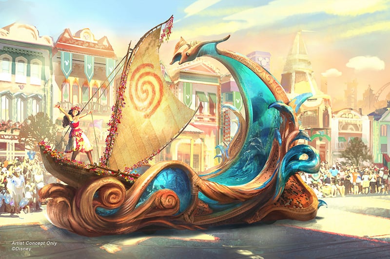 Magic Happens Moana float concept art