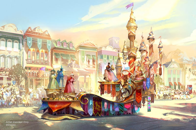 Magic Happens Sleeping Beauty float concept art