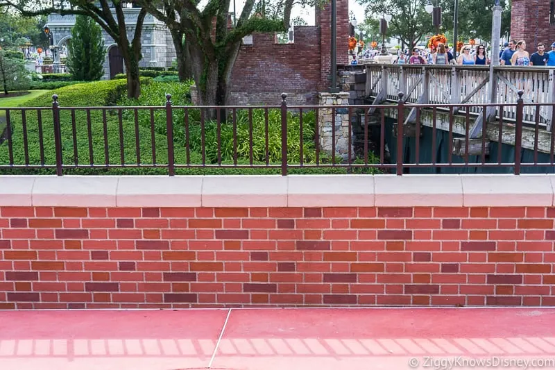 magic kingdom cinderella castle walkway update august 2019 brick wall