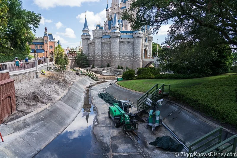 magic kingdom cinderella castle walkway update august 2019 moat