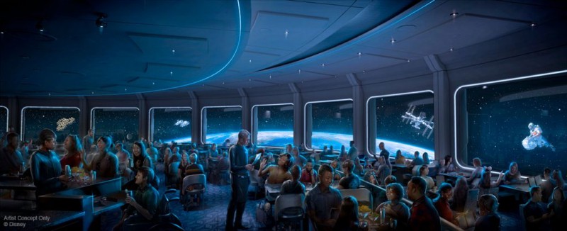 Space 220 restaurant Epcot concept art