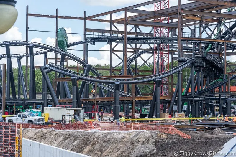 TRON Lightcycles Run roller coaster update august track curves