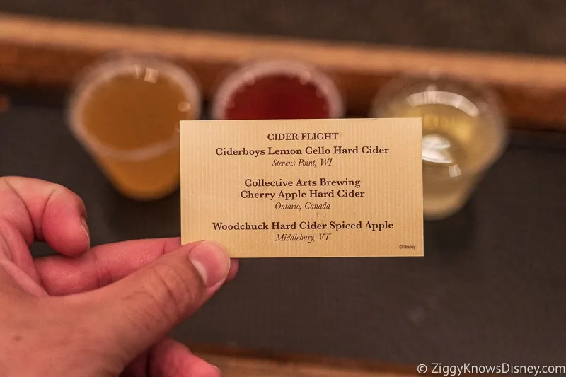 Hard Apple Cider Card Appleseed Orchard Epcot Food and Wine Festival 2019