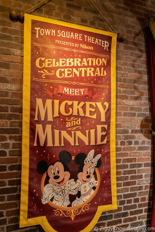 Automatic Cameras replace Mickey and Minnie character town square theater poster