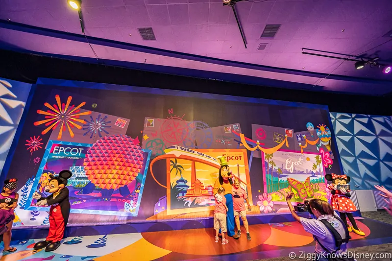 New Character Spot Epcot mickey minnie and goofy