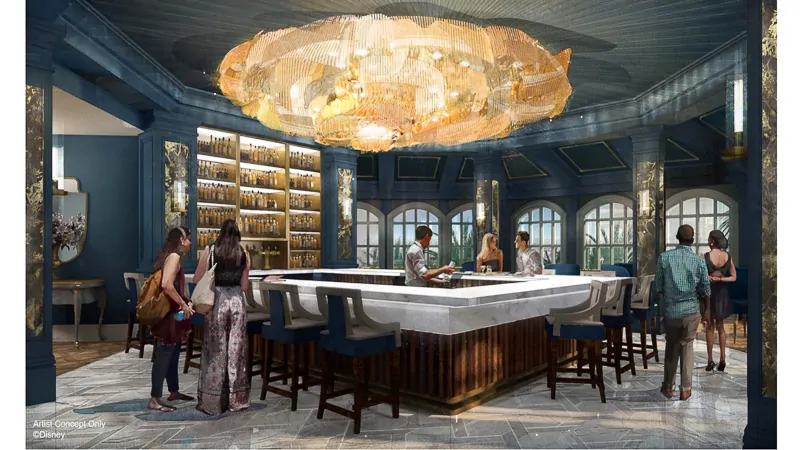 Enchanted Rose Beauty and the Beast Bar concept art