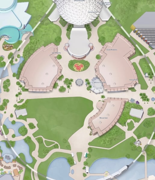 Club Cool, Starbucks, Fountain Of Nations Removed From Epcot Park Map