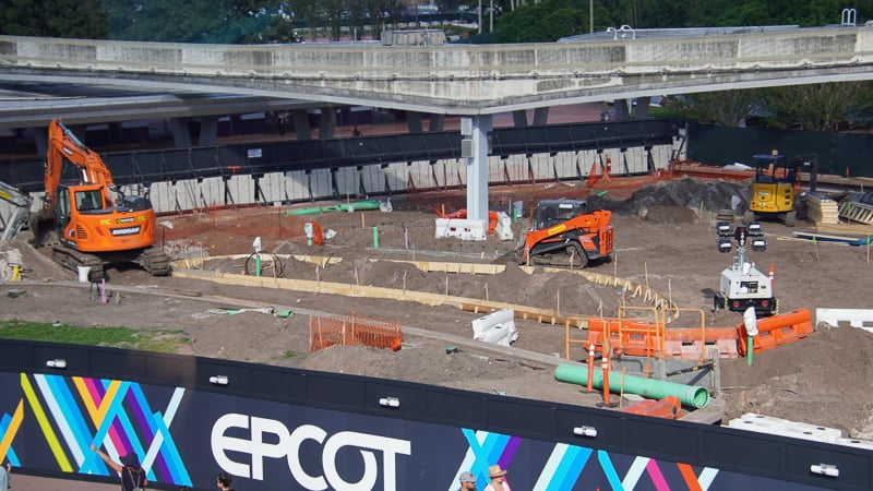concrete forms at Epcot entrance October 2019