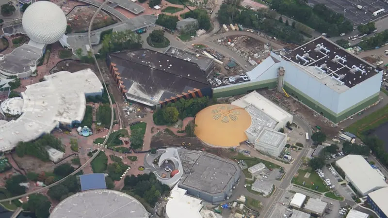 aerial overview of Guardians of the Galaxy Coaster Update November 2019