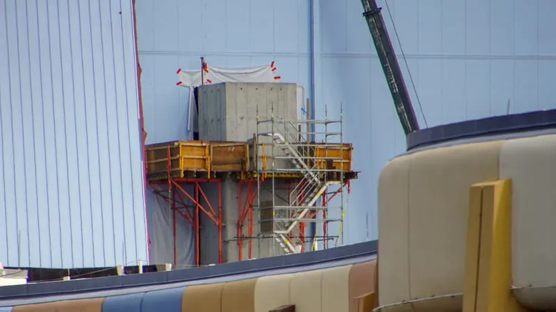 close up of exit shaft Guardians of the Galaxy Coaster November 2019
