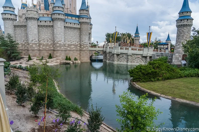Cinderella Castle Moat Filled in Magic Kingdom Cinderella Castle