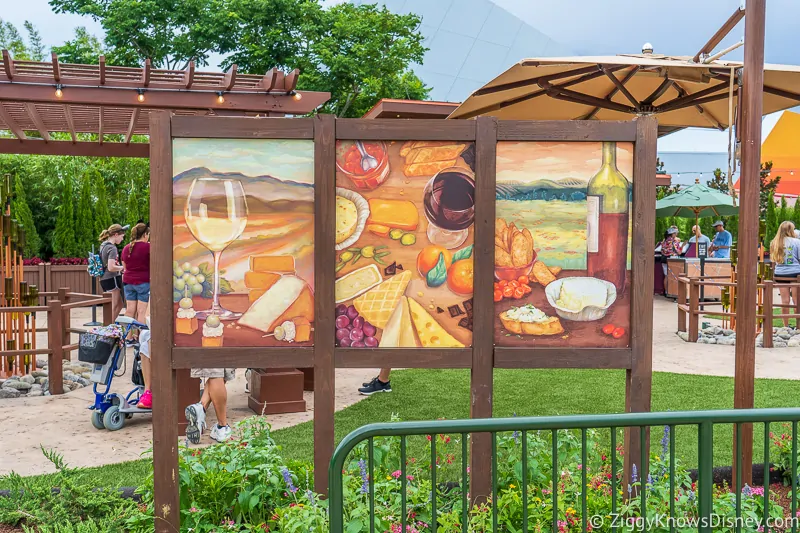 Wine and Dine Studio 2019 Epcot Food and Wine Festival display board
