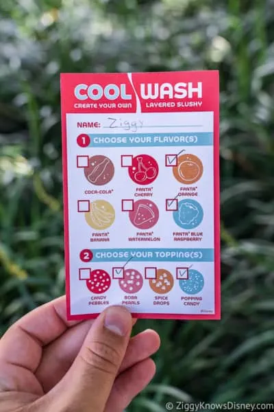 order card Cool Wash 2019 Epcot Food and Wine Festival