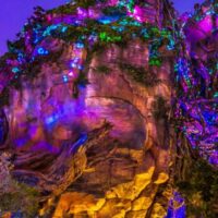 The Floating Mountains in Pandora the World of Avatar at night