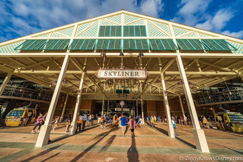 Disney Skyliner Gondola Stations Caribbean Beach Resort entrance