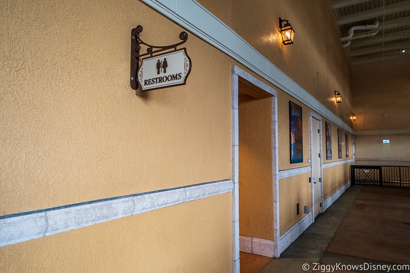 Disney Skyliner Gondola Stations Caribbean Beach Resort bathrooms