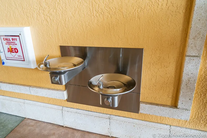 Disney Skyliner Gondola Stations Caribbean Beach Resort water fountains