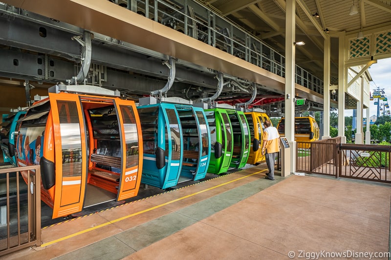 unloading area Disney Skyliner Gondola Stations Caribbean Beach Resort