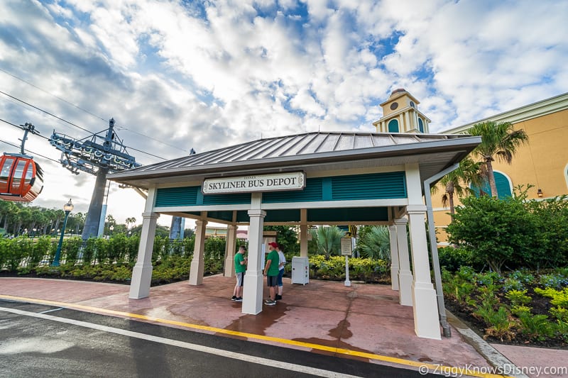 Disney Skyliner Gondola Stations Caribbean Beach Resort bus stop