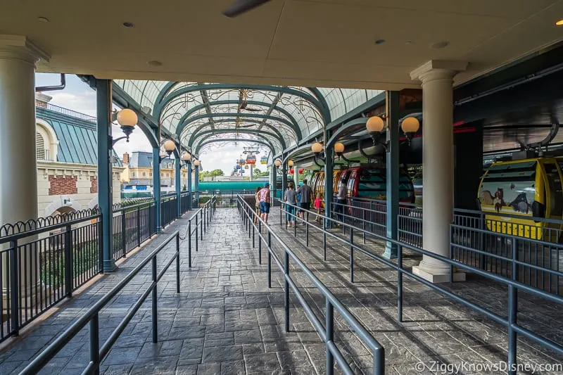 Disney Skyliner Gondola Epcot Station queue