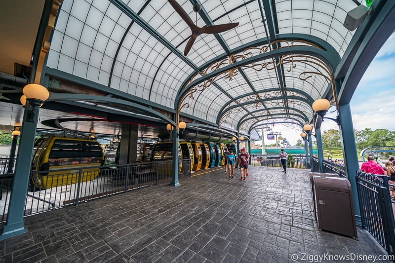 Disney Skyliner Gondola Epcot Station unloading area