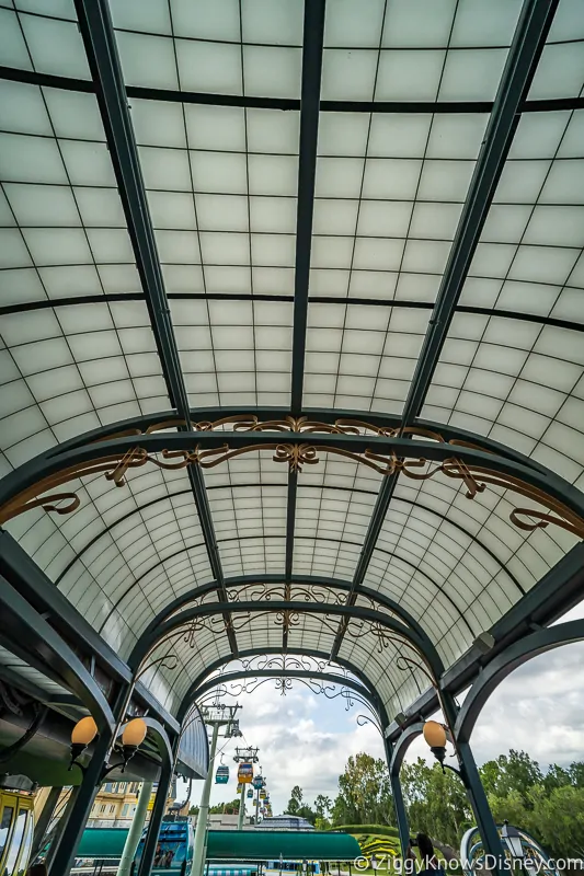 Disney Skyliner Gondola Epcot Station ceiling