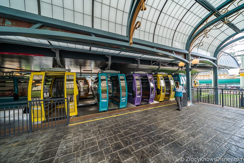 Disney Skyliner Gondola Epcot Station unloading