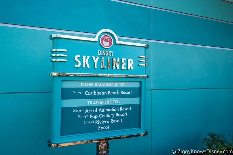Disney Skyliner Gondola sign at Hollywood Studios station